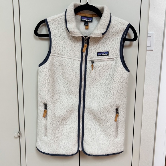 PATAGONIA W’s Retro Pile Vest Pelican Cream Fleece XS - excellent condition - Picture 2 of 12
